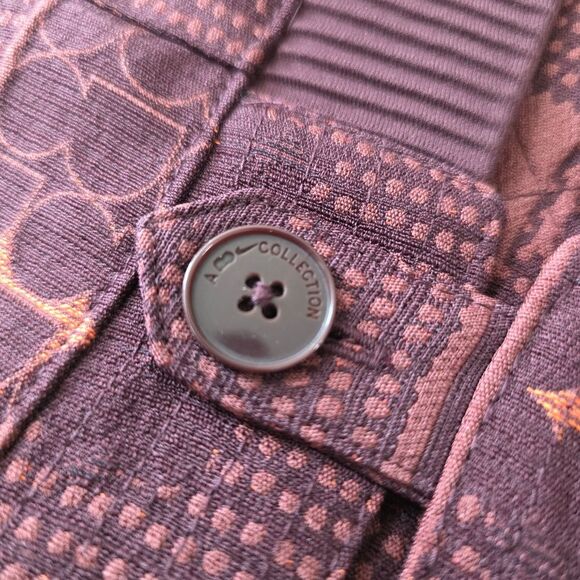 Nike Naomi Osaka Jacquard Jacket Burgundy Floral Gold Women's Large L FV7795-652 - Picture 5 of 13